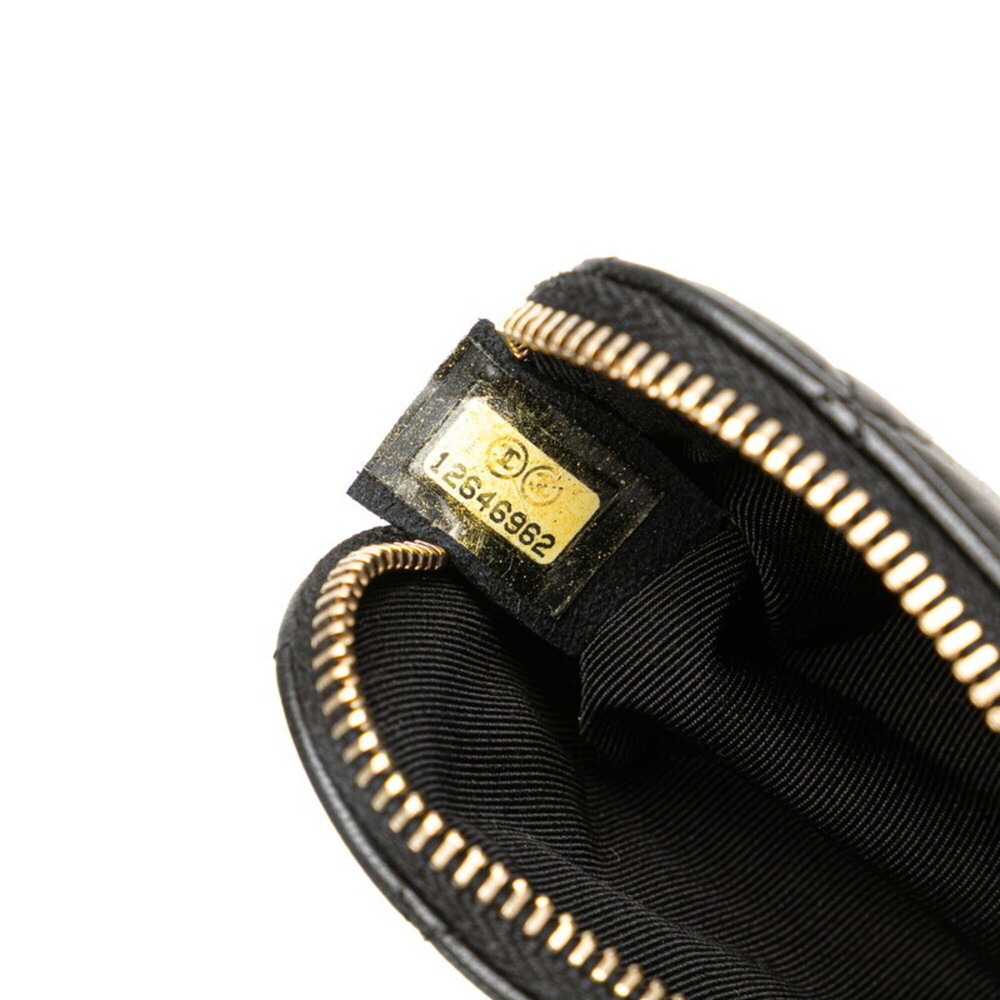 CHANEL Authentic Black Lambskin Leather Logo Wallet - Picture 8 of 13